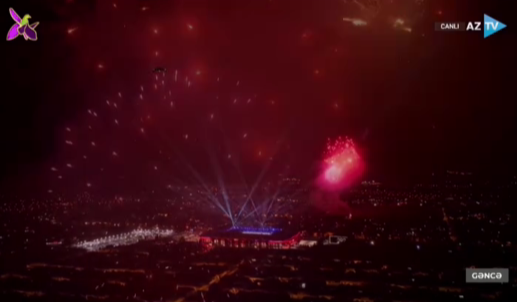 Gəncədə möhtəşəm atəşfəşanlıq – VİDEO