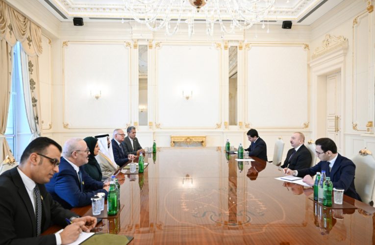 Ərəb Parlamentinin prezidenti İlham Əliyevin qəbulunda – FOTOLAR