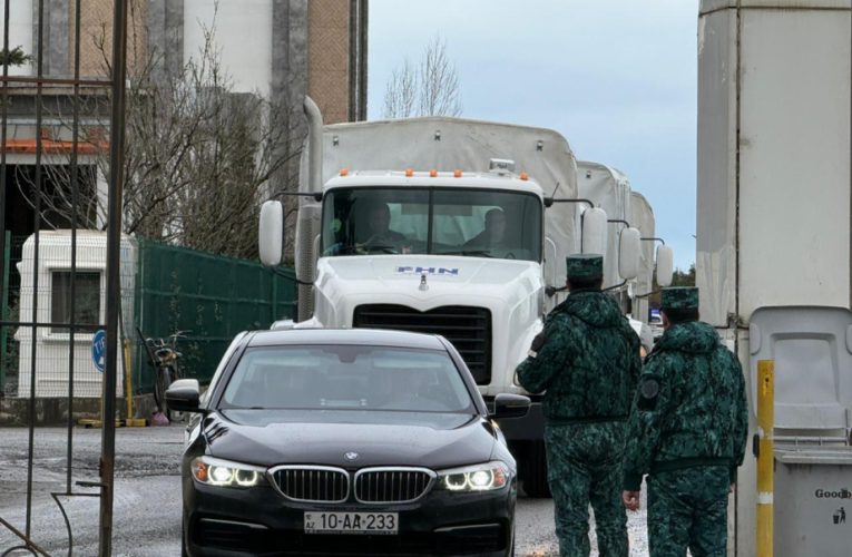 İrana göndərilən humanitar yardım Astara sərhədinə çatdı – FOTO