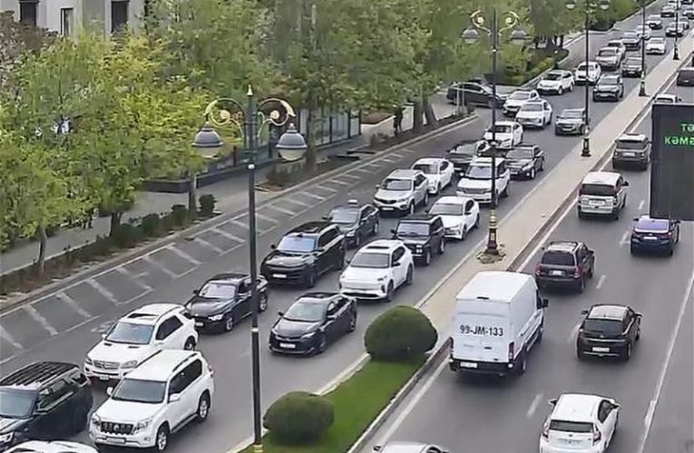 Paytaxtda sıxlıq müşahidə olunan yollar