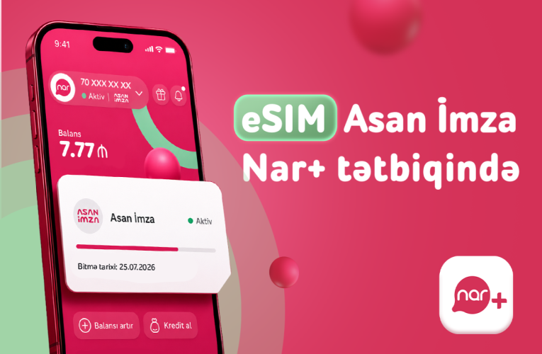 Aktual
                                                
                                                    Bu gün, 14:37                                                
                                            
                                            
                                                
“Nar”ın eSIM nömrələrdə “Asan İmza” xidməti istifadəyə verildi