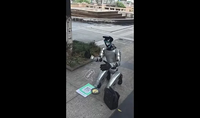 Robot küçələrdə pul dilənir – VİDEO