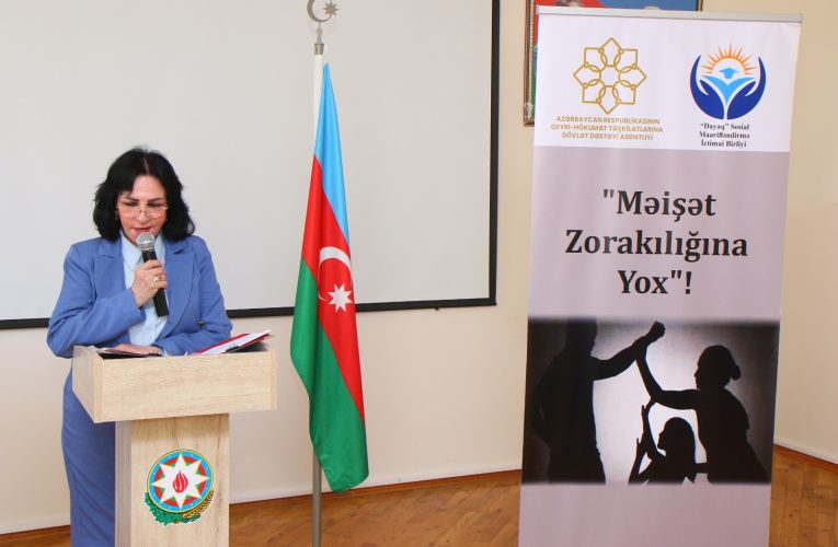 “Dayaq” Sosial Maarifləndirmə İB-inin Səbail rayonunda “Məişət zorakılığına yox!” layihəsi çərçivəsində növbəti tədbir keçirildi